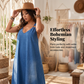 👗 50% RABATT! 🥰 Avslappnad, Lös Denim-Maxi Klänning med V-ringning – Bekväm, Mångsidig & Perfekt För Vardagsbruk 🌸