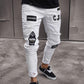 🔥 50% RABATT NU! 👖 Herrar slim jeans med rev – Modersmål lappar & hållbart denim 🎨👟
