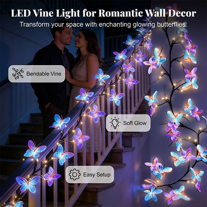 🦋 50% RABATT! ✨ Romantisk LED-Ljusslinga i Fjärilsform – Mjukt Ljus, Förtrollande Design & Perfekt för Sovrum & Fester 🎀