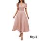 👗 2026 Rea — Över 39 400 Sålda!💐 Elegant V-ringad Klänning med Hög Midja och Puffärmar