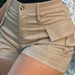 🥳SOMMARREA🥳💞50K+ SÅLDA!💥50% RABATT! 🔥Damshorts med hög midja och fickor
