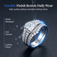 💍 BEGRÄNSAD TID – 50 % RABATT! 💥 Dam kubisk zirkonia-ring – prinsesslipad, pavéinfattning & flerlagers band, fångar ljuset vackert 💎