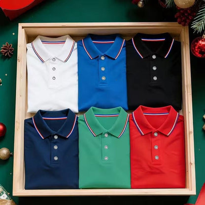 👕 50% RABATT NU! 👔 Herr Klassisk Kortärmad Kragskjorta Set – Tippad Krage, Andningsbart Tyg & Flervärdespaket ✨