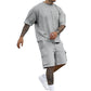 🔥50% RABATT!🔥 Herrarnas Casual Set med Kortärmat T-Shirt och Shorts