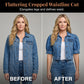 🔥Factory Direct Sales🔥 ✨ Kort jeansjacka för damer med voluminösa ärmar