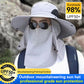 Professionell solhatt för utomhusbruk 🛡️ UPF50+ brett brätte + ansiktsmask, andningsbar design, sol- och insektsskydd, förstahandsvalet för sommarvandring 🥾