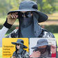 Professionell solhatt för utomhusbruk 🛡️ UPF50+ brett brätte + ansiktsmask, andningsbar design, sol- och insektsskydd, förstahandsvalet för sommarvandring 🥾