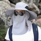 Professionell solhatt för utomhusbruk 🛡️ UPF50+ brett brätte + ansiktsmask, andningsbar design, sol- och insektsskydd, förstahandsvalet för sommarvandring 🥾