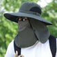 Professionell solhatt för utomhusbruk 🛡️ UPF50+ brett brätte + ansiktsmask, andningsbar design, sol- och insektsskydd, förstahandsvalet för sommarvandring 🥾