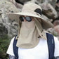 Professionell solhatt för utomhusbruk 🛡️ UPF50+ brett brätte + ansiktsmask, andningsbar design, sol- och insektsskydd, förstahandsvalet för sommarvandring 🥾