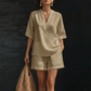 🔥 BIG CLEARANCE SALE 🔥☁️ 2026 New Arrival! 🍀Women's Casual V-Neck Two-Piece Short Set