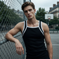 👕 50% RABATT! 🔥 Herribbad Muskelt-shirt med Kontrasterande Piping – Figurnära, Andningsbar & Perfekt För Gym Eller En Avslappnad Look 💪