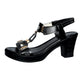 👡 50% RABATT NU! ✨ Kvinnors Klack T-Rem Sandaler – Elastisk Rem, Dämpad Plattform & Metallic T-Rem – Dag Till Kväll Komfort 💃