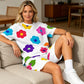 Unisex Blommigt T-shirt och Shorts Set