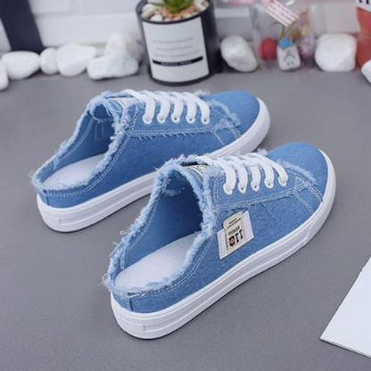 🔥 26 nya modeller! 👟 Dammule-skor i denim 👟 —— Öppen tå, bekväm sula – för en avslappnad och trendig sommarlook ☀️