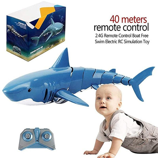 🦈 50% RABATT NU! 🥳 2.4G Fjärrstyrd Haj – 50K+ SÅLDA! – Mjuk simning, uppladdningsbar & hållbar – perfekt för pool eller bad – kul vattenaction 🌊