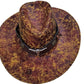 🤠 Vintage-cowboyhatt med bred brätte och rem