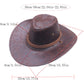🤠 Vintage-cowboyhatt med bred brätte och rem