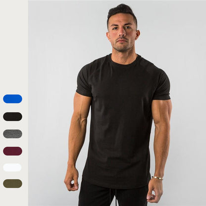 👕 BEGRÄNSAD TID: 50 % RABATT! 💪 Muscle Men Gentlemen Fitness-T-shirt – andningsbar bomullsblandning, avslappnad passform, fuktavvisande 🏃‍♂️