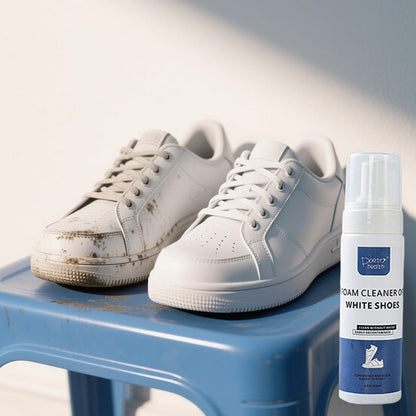 3-delat rengöringsset med skum för skor – perfekt för vita sneakers – med borste, duk och torrrengöringsmedel – i färgglad förpackning👟🧽