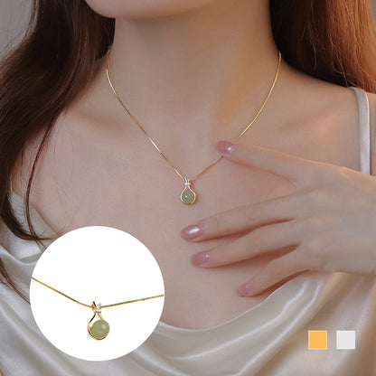 ✨ Elegant Hetian Jade Hänghalsband – Modernt, Elegant och Mångsidigt
