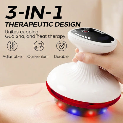 🔥🎁Nyhet 50 % RABATT🔥3-i-1 handhållen gua sha- och koppningsmassager