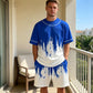🔥50% RABATT!🔥 Herr set med tryckt T-shirt och shorts