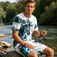 🔥50% RABATT!🔥 Herr set med tryckt T-shirt och shorts