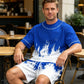 🔥50% RABATT!🔥 Herr set med tryckt T-shirt och shorts