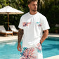 🔥50% RABATT!🔥 Herr set med tryckt T-shirt och shorts