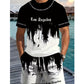 🔥50% RABATT!🔥 Herr set med tryckt T-shirt och shorts