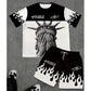 🔥50% RABATT!🔥 Herr set med tryckt T-shirt och shorts