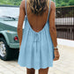 👗 50% RABATT! ☀️ Somrig ryggfri spaghettibandad miniklänning – Lätt & ledig – Perfekt för stranden, festivaler eller varma sommardagar – sval och lekfull design 🌊✨