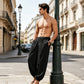 👖 50% RABATT NU! 🌿 Herr Casual Harem Byxor med Elastiska Anklar – Avslappnad Passform & Justerbar Midja – Andningsbar Bomullsblandning & Smalnande Silhuett 🧘‍♂️