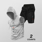 🏃 50% RABATT NU! 💪 Herr Ärmelös Hoodie & Shorts Set – Atletisk & Casual Passform – Andningsbar & Snabbtorkande 🏋️‍♂️
