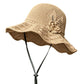 🌸 50% RABATT!🌈Virkat bucket hat med blomdetalj för kvinnor