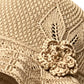 🌸 50% RABATT!🌈Virkat bucket hat med blomdetalj för kvinnor