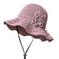 🌸 50% RABATT!🌈Virkat bucket hat med blomdetalj för kvinnor