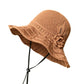 🌸 50% RABATT!🌈Virkat bucket hat med blomdetalj för kvinnor