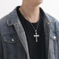 ✝️ BEGRÄNSAD KAMPANJ 50% RABATT! ✨ Fader Vår Korshalsband för Herrar – Titanstål, Fullgravyr & Överlappande Design 🔥
