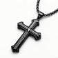 ✝️ BEGRÄNSAD KAMPANJ 50% RABATT! ✨ Fader Vår Korshalsband för Herrar – Titanstål, Fullgravyr & Överlappande Design 🔥
