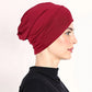 👒 Köp 1 få 1 GRATIS!🌸 Mjuk Stretch Turban Mössa – Mjölksilke Tyg & Anti-Halk Passform – Hår Volym Döljare – Multi-Använd Under Sjaal 🧣