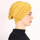 👒 Köp 1 få 1 GRATIS!🌸 Mjuk Stretch Turban Mössa – Mjölksilke Tyg & Anti-Halk Passform – Hår Volym Döljare – Multi-Använd Under Sjaal 🧣