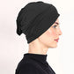 👒 Köp 1 få 1 GRATIS!🌸 Mjuk Stretch Turban Mössa – Mjölksilke Tyg & Anti-Halk Passform – Hår Volym Döljare – Multi-Använd Under Sjaal 🧣