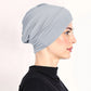 👒 Köp 1 få 1 GRATIS!🌸 Mjuk Stretch Turban Mössa – Mjölksilke Tyg & Anti-Halk Passform – Hår Volym Döljare – Multi-Använd Under Sjaal 🧣