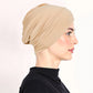 👒 Köp 1 få 1 GRATIS!🌸 Mjuk Stretch Turban Mössa – Mjölksilke Tyg & Anti-Halk Passform – Hår Volym Döljare – Multi-Använd Under Sjaal 🧣
