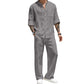 Herrpyjamas Set – Långärmad Skjorta & Byxor