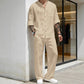 Herrpyjamas Set – Långärmad Skjorta & Byxor