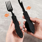 🍴 50% RABATT NU!🏕️ 4-i-1 Utomhus Fällbart Bestickset – Rostfritt Stål Multi-Tool – Kompakt Camping- & Vandringstillbehör 🎒