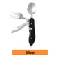 🍴 50% RABATT NU!🏕️ 4-i-1 Utomhus Fällbart Bestickset – Rostfritt Stål Multi-Tool – Kompakt Camping- & Vandringstillbehör 🎒